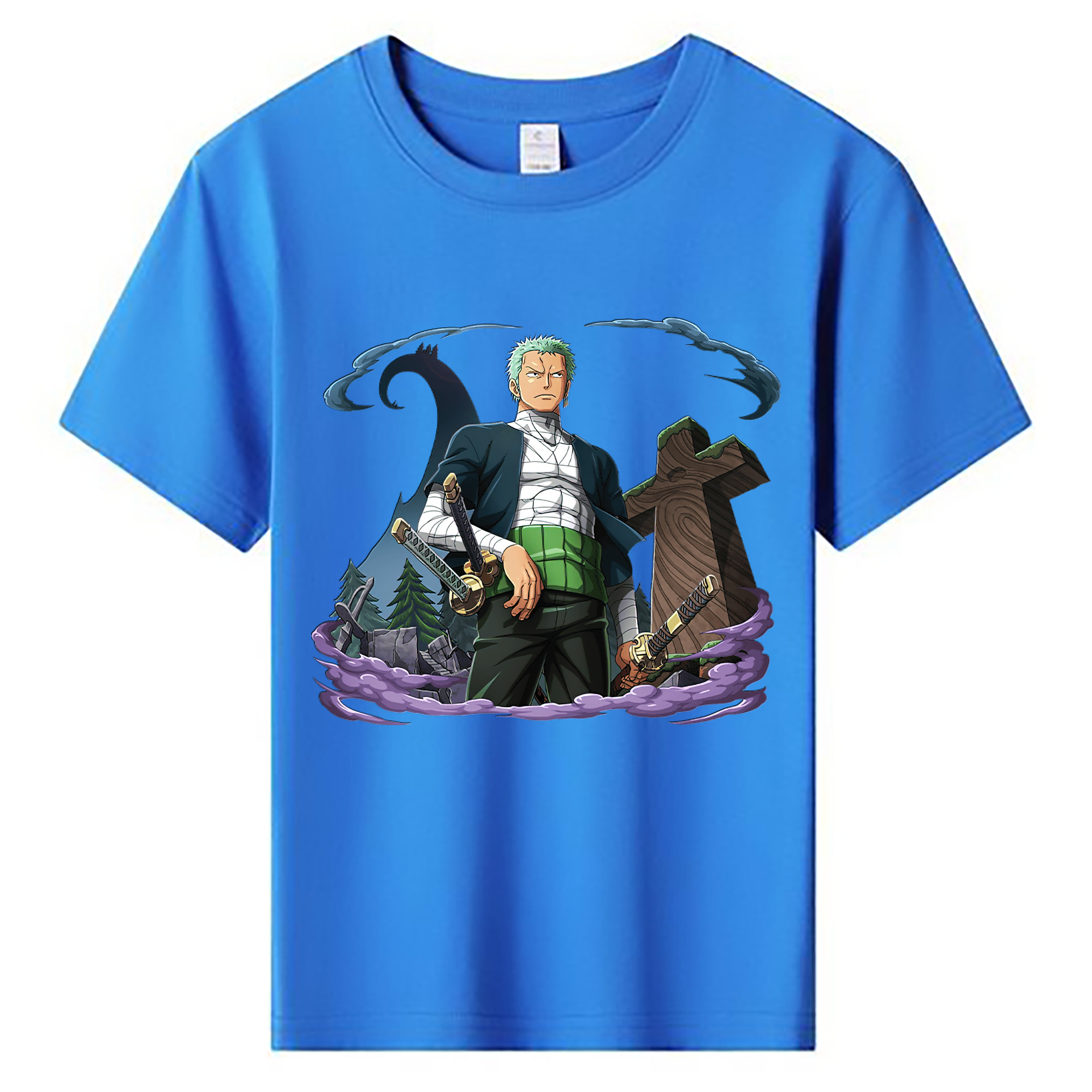 ワンピース ロロノア・ゾロ ONE PIECE Roronoa Zoro 綿100％キッズTシャツ（フロントプリント）